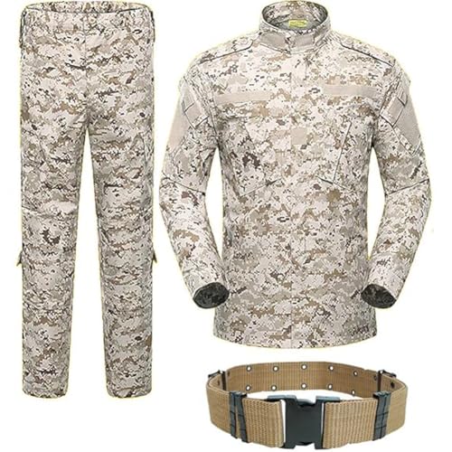 ATAIRSOFT Taktische Männer BDU Kampfuniform Jacke Hemd & Hosenanzug für Armee Militär Airsoft Paintball Jagd Kriegsspiel (AOR1,M) von ATAIRSOFT
