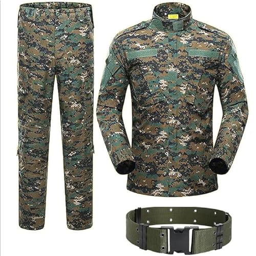 ATAIRSOFT Taktische Männer BDU Kampfuniform Jacke Hemd & Hosenanzug für Armee Militär Airsoft Paintball Jagd Kriegsspiel (AOR2,S) von ATAIRSOFT