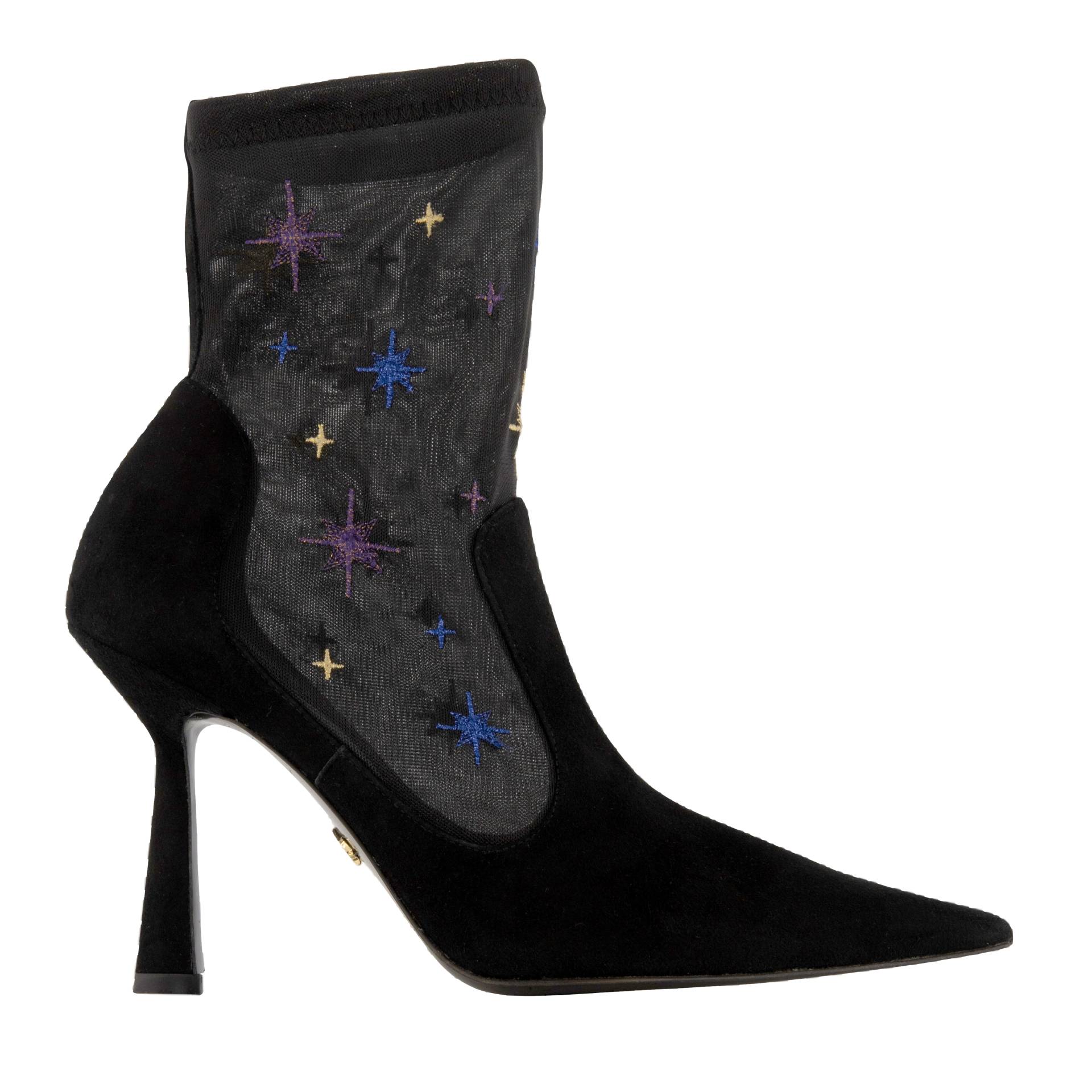 Anna Boot 95 Black Suede and Star Embroidery von ATANA