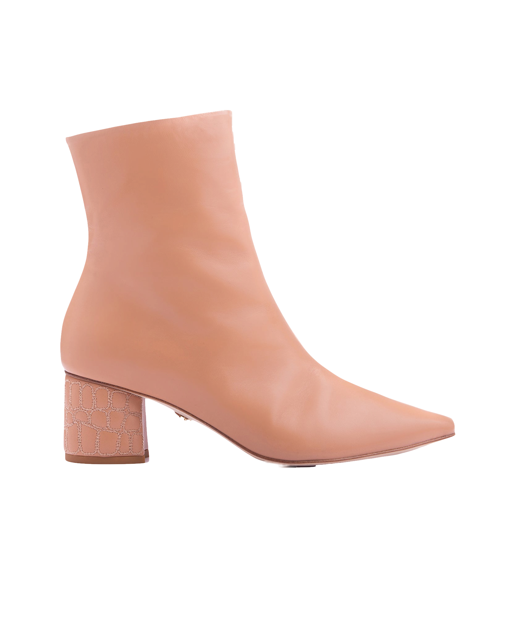 Croc Heel Boot 55 Tan Leather von ATANA