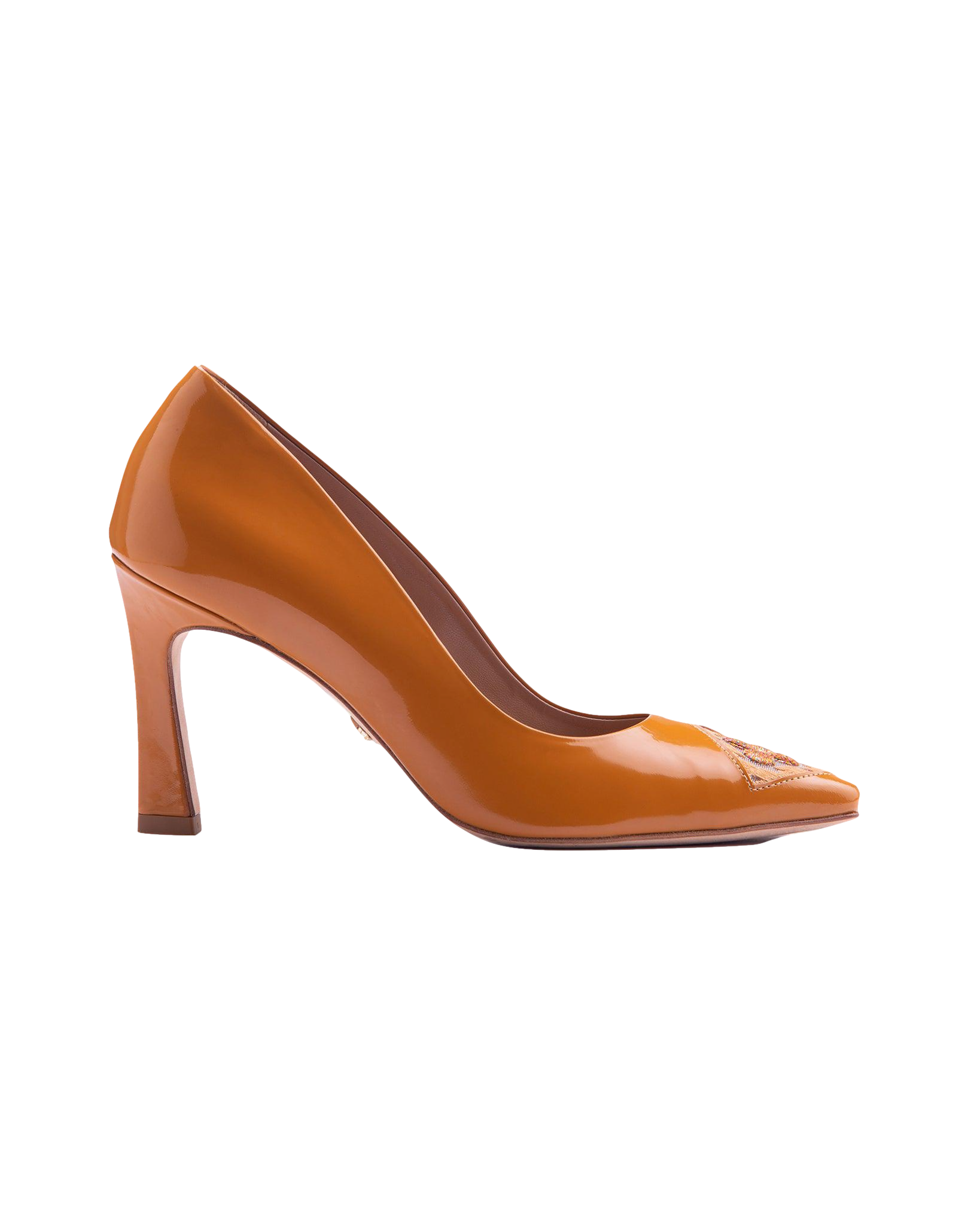 Fiorellini Pump in Semi-Patent Leather 85 Peru Brown von ATANA