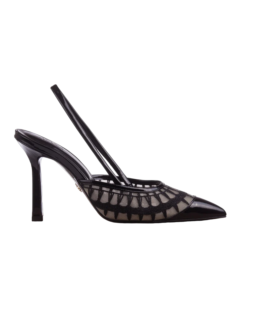 ATANA | Lace Sling 95 Black Patent | Women's Black Pumps ATANA | Lace Sling 95 Black Patent | Women's Black Pumps von ATANA