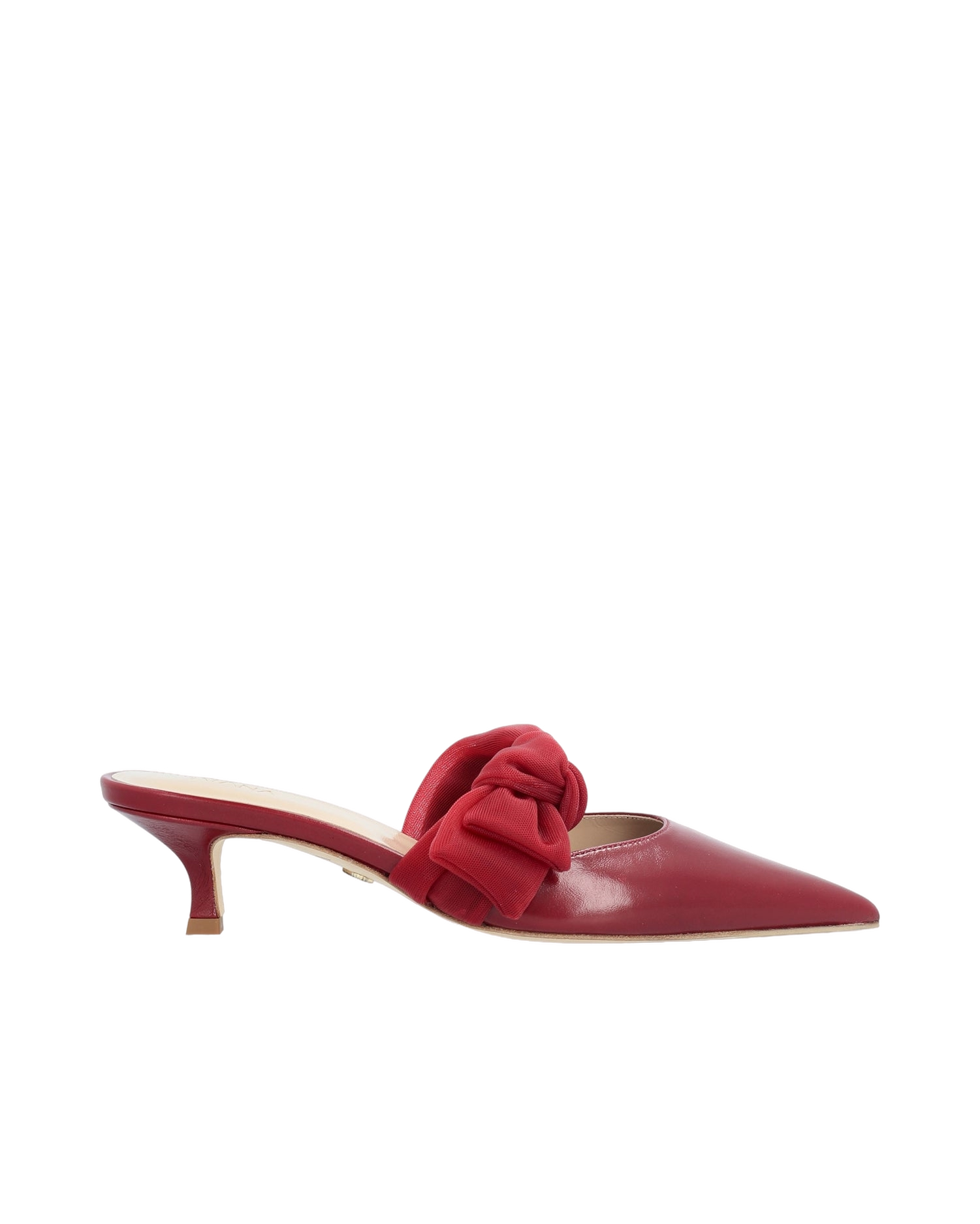 Side Tie Mule 45 Bordeaux Nappa And Mesh - Red - 38 - ATANA - Mules Side Tie Mule 45 Bordeaux Nappa And Mesh - Red - 38 - ATANA - Mules von ATANA