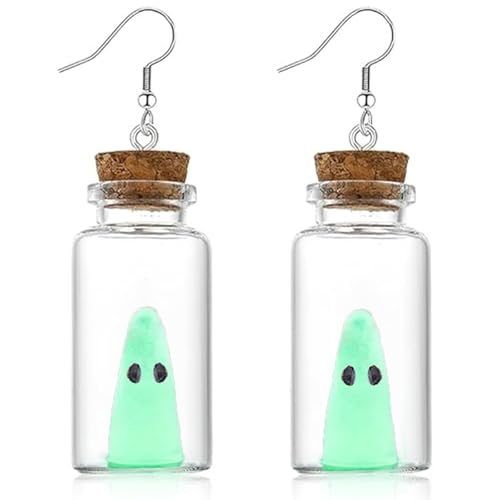 ATB-Foger Geist Ohrringe Halloween Glühen in dunklem Geist Glas Flasche Charme Anhänger Ohrringe Neuheit für Frauen Mädchen süße Harz Cartoon Star ATB-Foger Geist Ohrringe Halloween Glühen in dunklem Geist Glas Flasche Charme Anhänger Ohrringe Neuheit für Frauen Mädchen süße Harz Cartoon Star von ATB-Foger
