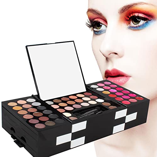 142 Farben Makeup Set, Cosmetics Schminkkassette, Kosmetik Eyeshadow Palette, mit Concealer, Gesicht Puder, Rouge, Lippenstift, Augenbrauenpuder und Eyeliner von ATB-GIFT