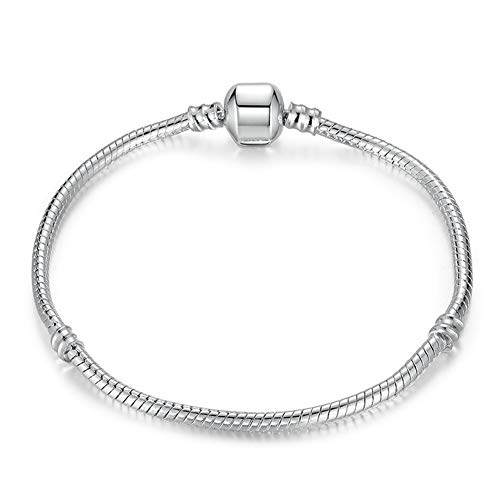 ATE Charms JWB03 Charm-Armband für Damen und Mädchen, 23.0 centimeters, Weißgold von ATE