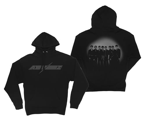 ATEEZ Unisex Official Merch Exclusive Group Hoodie Kapuzenpullover, Schwarz, Large von ATEEZ