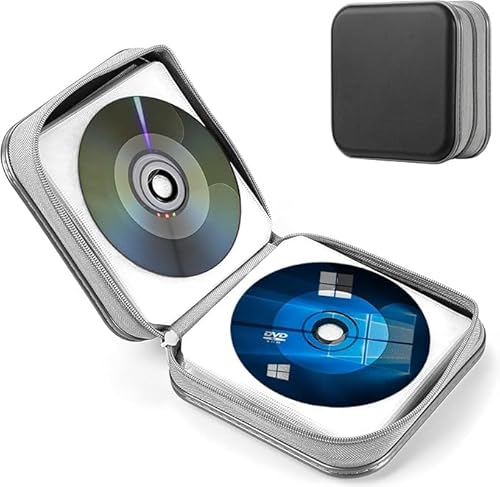 CD-Halter-Hülle - DVD-Hülle für 40 Discs Aufbewahrung Tragetasche Abdeckung DVD-Halter Aufbewahrungskoffer Tragbare Schutzhülle Disc Wallet Halter Tasche Kunststoff Spiele Disk für Auto Reisen CD-Halter-Hülle - DVD-Hülle für 40 Discs Aufbewahrung Tragetasche Abdeckung DVD-Halter Aufbewahrungskoffer Tragbare Schutzhülle Disc Wallet Halter Tasche Kunststoff Spiele Disk für Auto Reisen von ATEK