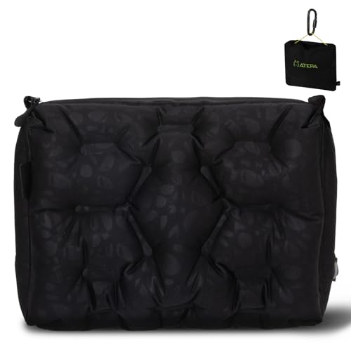 ATEPA 4-in-1 aufblasbares Kissen, ultraleichtes, tragbares aufblasbares Sitzkissen, Nacken- und Lendenwirbelstütze, Crossbody-Tasche mit Reißverschluss-Schutz, wandelbarer Gurt für Reisen, Wandern ATEPA 4-in-1 aufblasbares Kissen, ultraleichtes, tragbares aufblasbares Sitzkissen, Nacken- und Lendenwirbelstütze, Crossbody-Tasche mit Reißverschluss-Schutz, wandelbarer Gurt für Reisen, Wandern von ATEPA