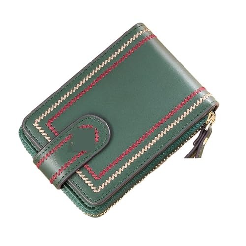 ATEUXOL Kartenetui Damen-Kartenhalter, Führerschein-Geldbörse, kleine Damen-Kartenetui aus Leder for Reisen und Arbeit(Green) von ATEUXOL