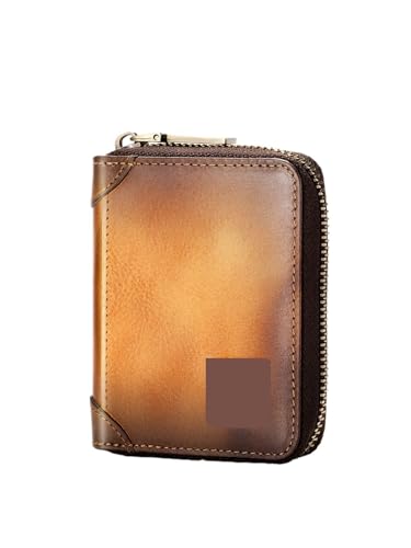 ATEUXOL Kartenetui Herren-Geldbörse mit RFID-Schutz, Kartenetui aus PU-Leder 11 Kartenfächern(Brown) von ATEUXOL