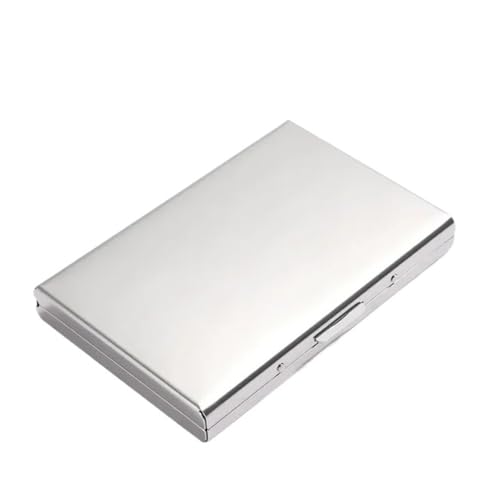 ATEUXOL Kartenetui Metall-Kartenhalter for Männer und Frauen, ultradünnes Mini-Kartenetui aus Edelstahl, Bankhalter(Mirror Silver 6 Card) von ATEUXOL