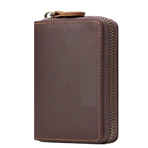 ATEUXOL Kartenetui PU-Leder-Geldbörse mit Mehreren Kartenfächern for Herren, zur Aufbewahrung von Geldbeuteln, Business-Mini-Bankkartenhalter-Geldbörse(Coffee) von ATEUXOL