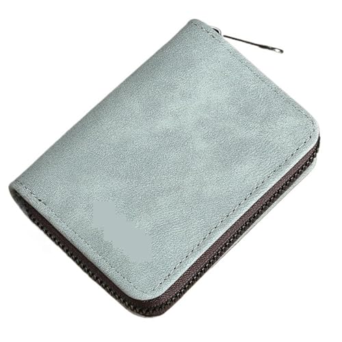 ATEUXOL Kartenetui Präzisions-Kartenhalter for Herren, Führerschein, Damen, klein, ultradünn, integriert, mehrere Kartenfächer, Clip mit großer Kapazität(Light Blue 9 Card) von ATEUXOL