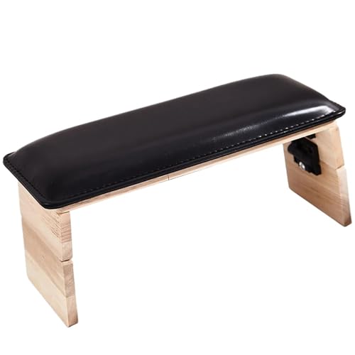 Armauflage für Nageldesign Doppel Klapp Nagel Hand Kissen Rest Nägel Log Und PU Leder Halter Stehen Maniküre arm Reste(Black) von ATEUXOL