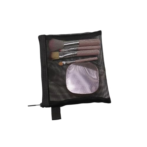 Kosmetiktasche Frauen Mesh Kosmetik Tasche Reise Lagerung Make-Up Tasche Organizer Weibliche Make-Up Tasche Tragbare Kleine Große Kulturbeutel Schönheit Fall(16 * 14cm) von ATEUXOL