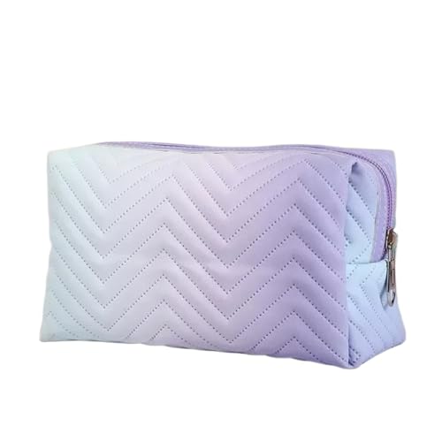Kosmetiktasche Tragbarer Organizer Reiseaufbewahrung Frau Kosmetiktasche Damen Reißverschluss Make-up Tasche(Purple) von ATEUXOL