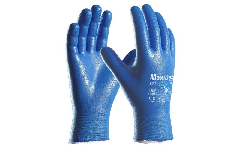 ATG Nitril-Handschuhe Handschuh MaxiDex 2707-10 blau Gr. 10 (12 Stück) von ATG