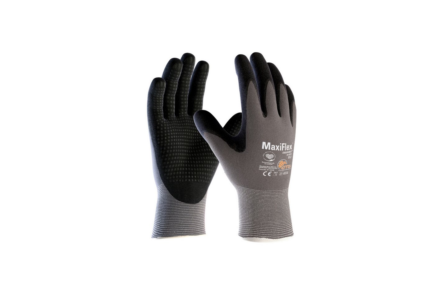 ATG Nitril-Handschuhe Handschuh MaxiFlex Endurance 2442-10 grau/schwarz Gr. 10 von ATG