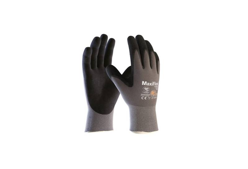 ATG Nitril-Handschuhe Handschuh MaxiFlex Ultimate 2440-9 grau/schwarz Gr. 9 (12 Stück) von ATG
