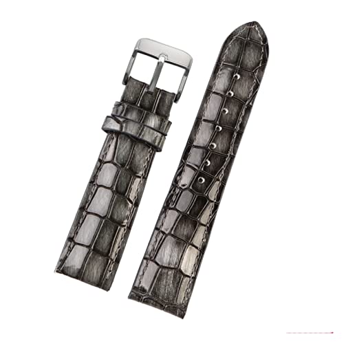 ATGADNXMUW Leder Uhrengurt geeignet for Iwc Passt for PILOT Passt for Portugieser Passt for Portofino Serie fit for Rolex fit for U -Boot Fit for Omega Watch Armband 18mm 20 mm 22 mm(Blackgrey-01,18mm von ATGADNXMUW