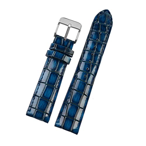 ATGADNXMUW Leder Uhrengurt geeignet for Iwc Passt for PILOT Passt for Portugieser Passt for Portofino Serie fit for Rolex fit for U -Boot Fit for Omega Watch Armband 18mm 20 mm 22 mm(Blue-01,18mm) von ATGADNXMUW