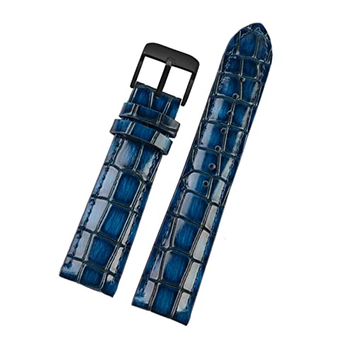 ATGADNXMUW Leder Uhrengurt geeignet for Iwc Passt for PILOT Passt for Portugieser Passt for Portofino Serie fit for Rolex fit for U -Boot Fit for Omega Watch Armband 18mm 20 mm 22 mm(Blue-02,20mm) von ATGADNXMUW