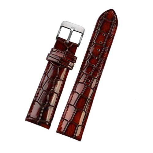 ATGADNXMUW Leder Uhrengurt geeignet for Iwc Passt for PILOT Passt for Portugieser Passt for Portofino Serie fit for Rolex fit for U -Boot Fit for Omega Watch Armband 18mm 20 mm 22 mm(Brown-01,22mm) von ATGADNXMUW