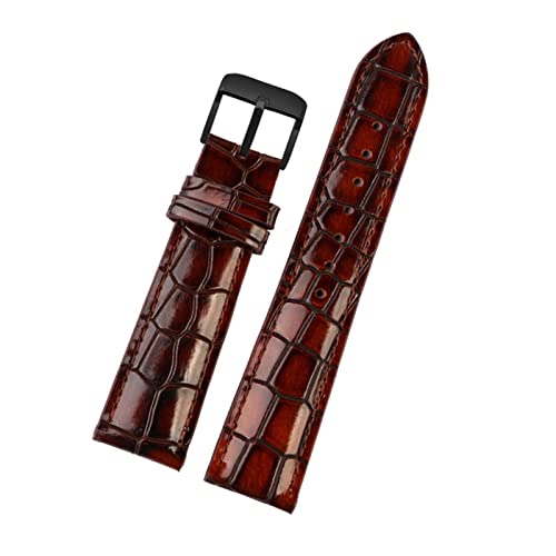 ATGADNXMUW Leder Uhrengurt geeignet for Iwc Passt for PILOT Passt for Portugieser Passt for Portofino Serie fit for Rolex fit for U -Boot Fit for Omega Watch Armband 18mm 20 mm 22 mm(Brown-02,22mm) von ATGADNXMUW