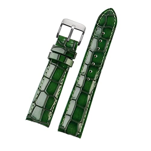 ATGADNXMUW Leder Uhrengurt geeignet for Iwc Passt for PILOT Passt for Portugieser Passt for Portofino Serie fit for Rolex fit for U -Boot Fit for Omega Watch Armband 18mm 20 mm 22 mm(Green-01,18mm) von ATGADNXMUW