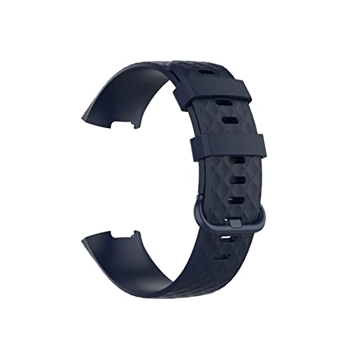 ATGADNXMUW Sanft Tpu. Sport-Armband-Fit for Fitbit-Ladung 3/4 Smart Watch-fortzulierbarer Strap-Armband for Fitbit-Ladung 3 Ladung 4 Uhrenzubehör(14,SILVER BUCKLE_S) von ATGADNXMUW
