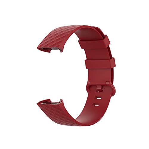 ATGADNXMUW Sanft Tpu. Sport-Armband-Fit for Fitbit-Ladung 3/4 Smart Watch-fortzulierbarer Strap-Armband for Fitbit-Ladung 3 Ladung 4 Uhrenzubehör(18,SILVER BUCKLE_L) von ATGADNXMUW