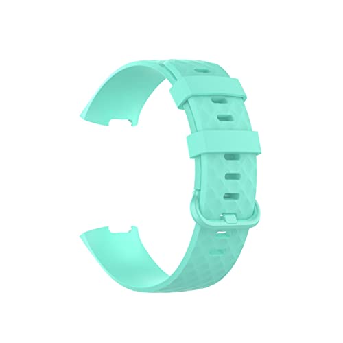 ATGADNXMUW Sanft Tpu. Sport-Armband-Fit for Fitbit-Ladung 3/4 Smart Watch-fortzulierbarer Strap-Armband for Fitbit-Ladung 3 Ladung 4 Uhrenzubehör(5,SILVER BUCKLE_L) von ATGADNXMUW