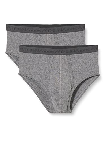 ATHENA Herren Basic Bio 9820 Slip, Grau (Grau meliert 0260), XXX-Large (2er Pack) von Athena