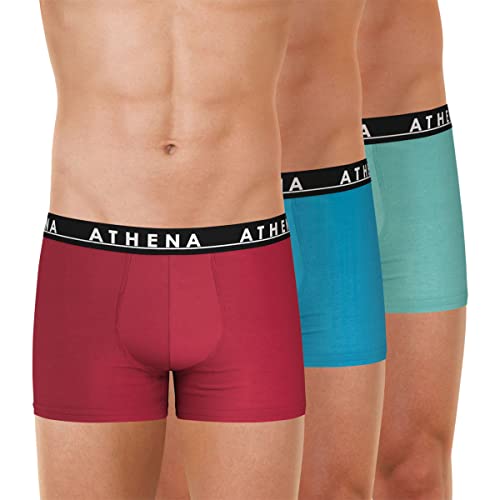 ATHENA Herren Easy Color LH98 Unterwäsche, Rouge/BLEU/Lagon, L von ATHENA