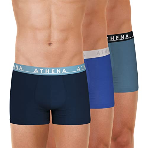 ATHENA Herren Easy Color Lh98 Unterwäsche, Marineblau/Blau/Grau, L von ATHENA