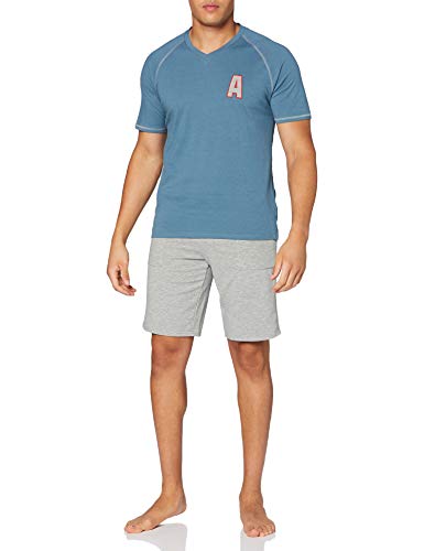 Athéna Herren Molleton 7j49 Pyjamaset, Niedriges Molletongrau, 2 von ATHENA