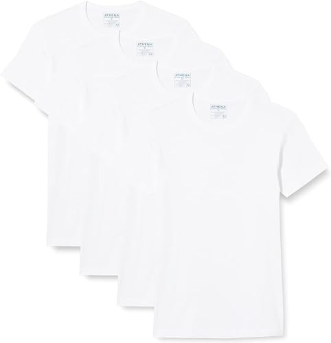 Athéna Herren Promo Debardeur Coton Bio T-Shirts, 4er Pack, weiß, XXL von Athena