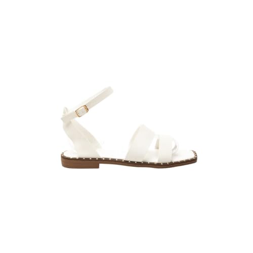 Athenais Ankle Strap Women Flat Sandals with Studs on Sole (EU Schuhgrößensystem, Erwachsene, Damen, Numerisch, M, 37) von ATHENAis sandals