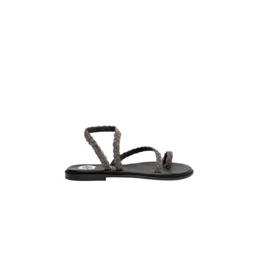 Athenais Braided Glam Women Flat Sandals (camel, EU Schuhgrößensystem, Erwachsene, Damen, Numerisch, M, 36) von ATHENAis sandals