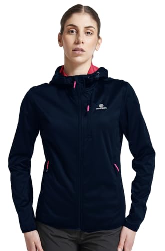 ATHL DPT. Damen moderne Softshelljacke wasserabweisende und atmungsaktive Funktionsjacke mit Kapuze, Sommerjacke Dunkelblau, Gr. L ATHL DPT. Damen moderne Softshelljacke wasserabweisende und atmungsaktive Funktionsjacke mit Kapuze, Sommerjacke Dunkelblau, Gr. L von ATHL DPT.