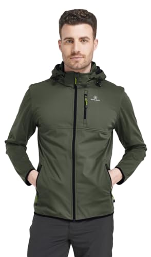 ATHL DPT. Herren Softshelljacke wasserabweisende und atmungsaktive Funktionsjacke mit Kapuze, leichte Sommerjacke Grün, Gr. M ATHL DPT. Herren Softshelljacke wasserabweisende und atmungsaktive Funktionsjacke mit Kapuze, leichte Sommerjacke Grün, Gr. M von ATHL DPT.