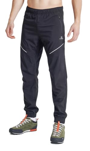 ATHL DPT. Herren Wanderhose/Lange Funktionshose mit Gummibund und praktischen Taschen, Pull-on Schwarz, Gr. 48 von ATHL DPT.
