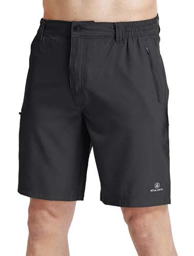 ATHL DPT. Herren Wandershorts/Kurze Funktionshose mit praktischen Taschen, Reißverschluß Schwarz, Gr. 56 von ATHL DPT.