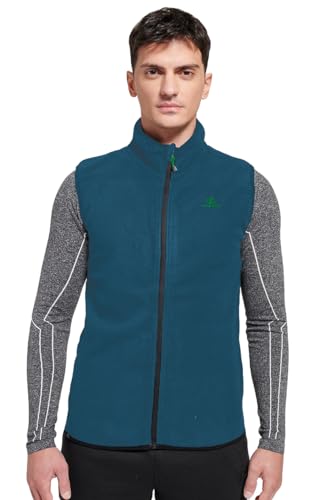 ATHL DPT. Herren funktionale Fleeceweste/Fleecejacke ohne Ärmel mit Reißverschluß für Outdooraktivitäten, Blau, Gr. XXL von ATHL DPT.