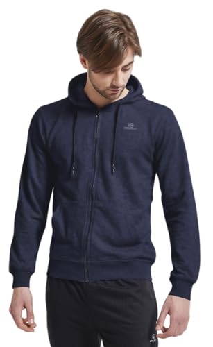 ATHL DPT. Herren modernes Sportoberteil zum Kombinieren als Jogginganzug, Kapuzenpullover Dunkelblau, Gr. L von ATHL DPT.