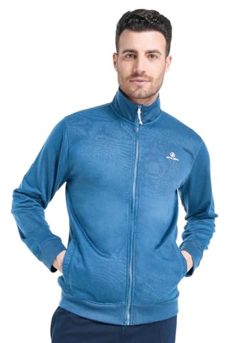 ATHL DPT. Herren modernes Sportoberteil zum Kombinieren als Jogginganzug, Sweatjacke Blau, Gr. L von ATHL DPT.