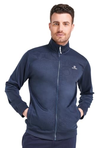ATHL DPT. Herren modernes Sportoberteil zum Kombinieren als Jogginganzug, Sweatjacke Dunkelblau, Gr. L von ATHL DPT.