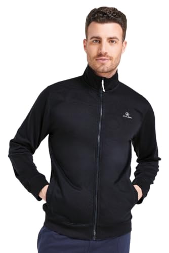 ATHL DPT. Herren modernes Sportoberteil zum Kombinieren als Jogginganzug, Sweatjacke Schwarz, Gr. M von ATHL DPT.