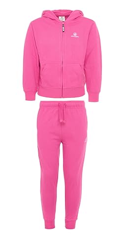 ATHL DPT. Mädchen gemütlicher Jogginganzug - Set aus Jogginghose und Kapuzenpullover mit Reißverschluß, Pink, Gr. 122 (6-7 Jahre) von ATHL DPT.